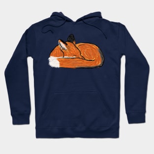 Artwork showing a Sleeping Red Fox I Hoodie